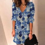 Ocean Bubbles Blue Polka Dot Mini Dress